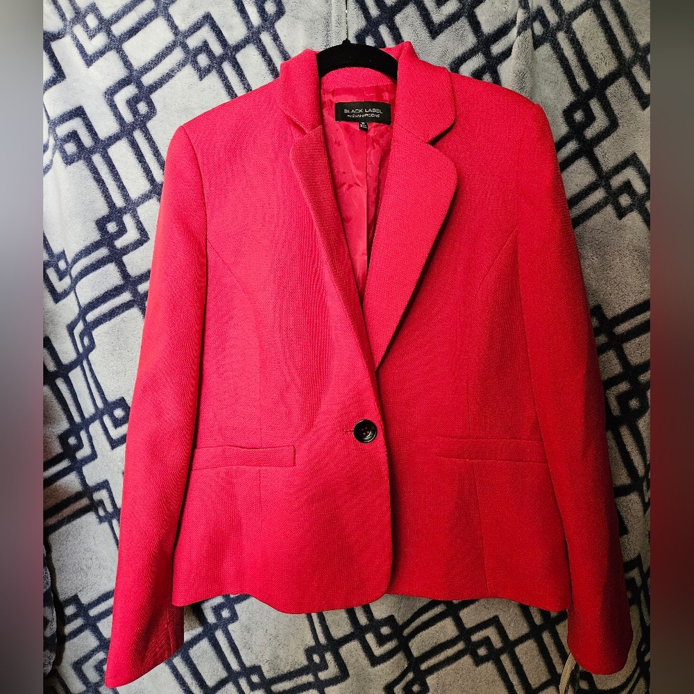 Brand New W Tags Black Label Evan Picone Vibrant Watermelon Blazer Sz. 10